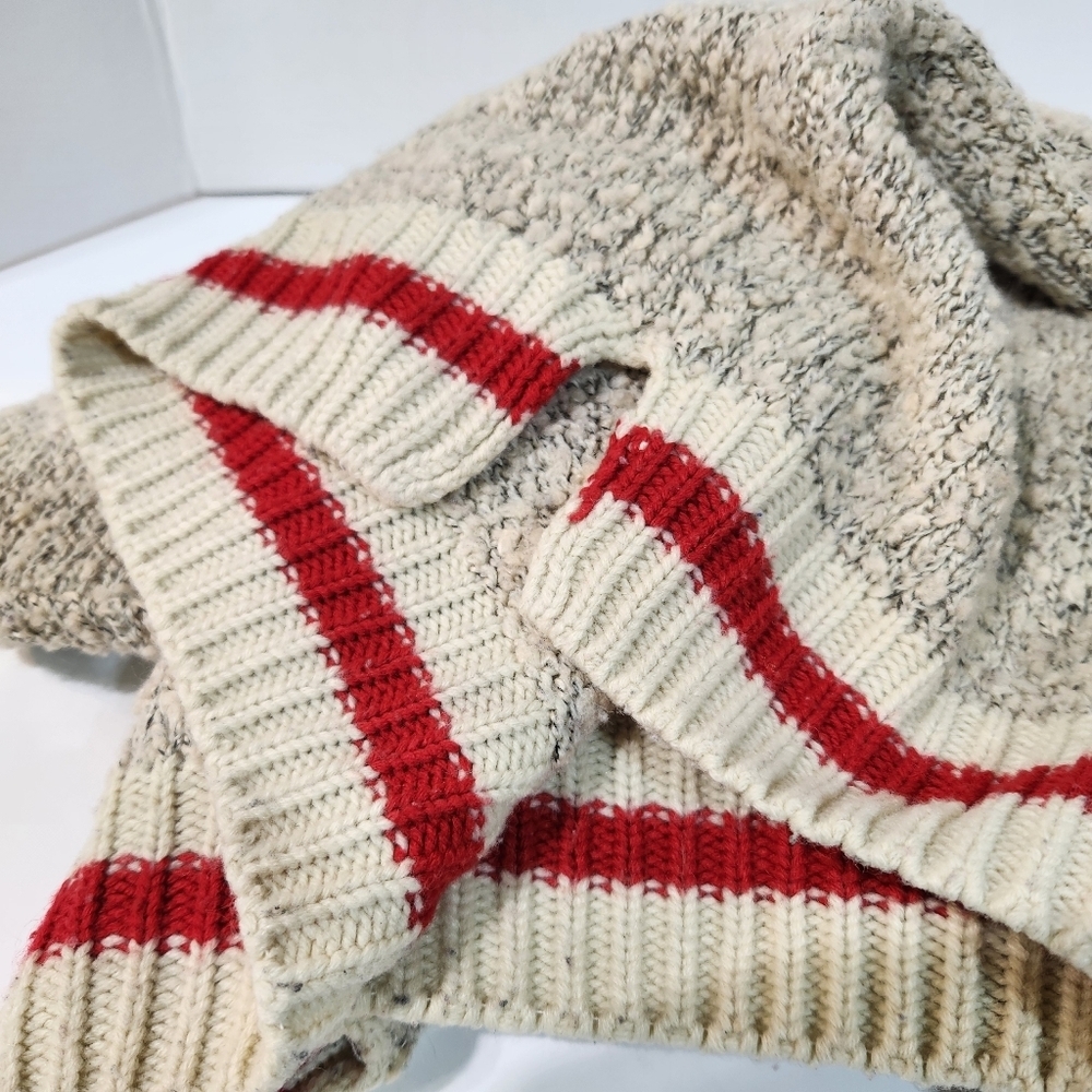 Cabin Stripe Chenille Oatmeal Heather BLUENOTES Knit Sweater (XL) - Picture 10 of 11